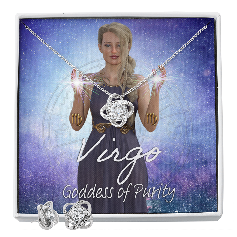 More Than Charms Goddess Virgo Love Not Earring & Necklace Set