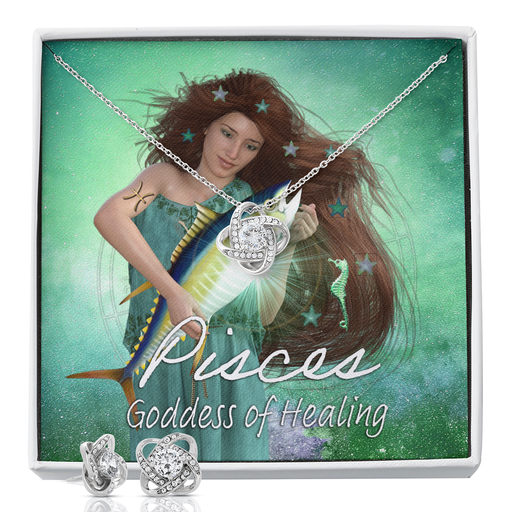 More Than Charms Goddess Pisces Love Not Earring & Necklace Set