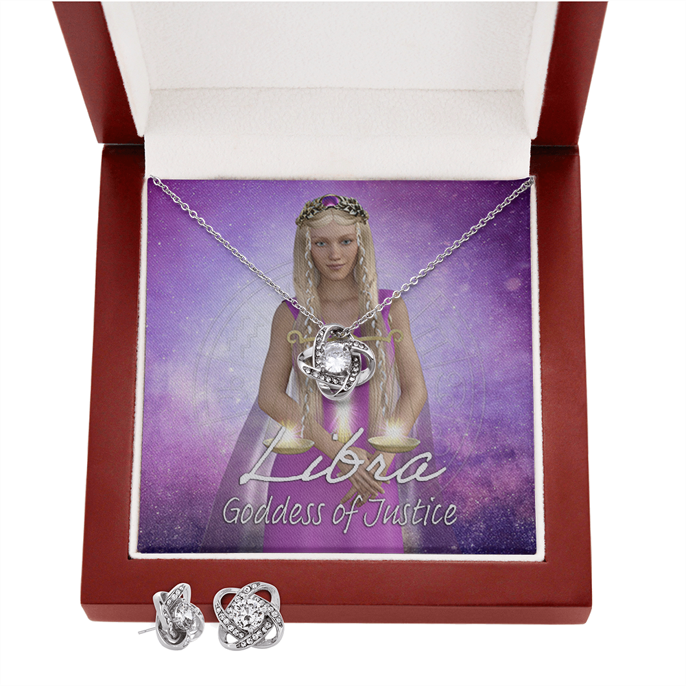 More Than Charms Goddess Libra Love Not Earring & Necklace Set