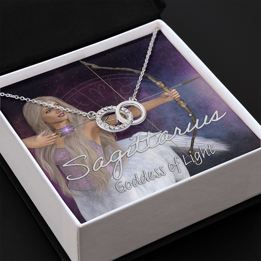 More Than Charms Sagittarius Goddess Perfect Pair Necklace