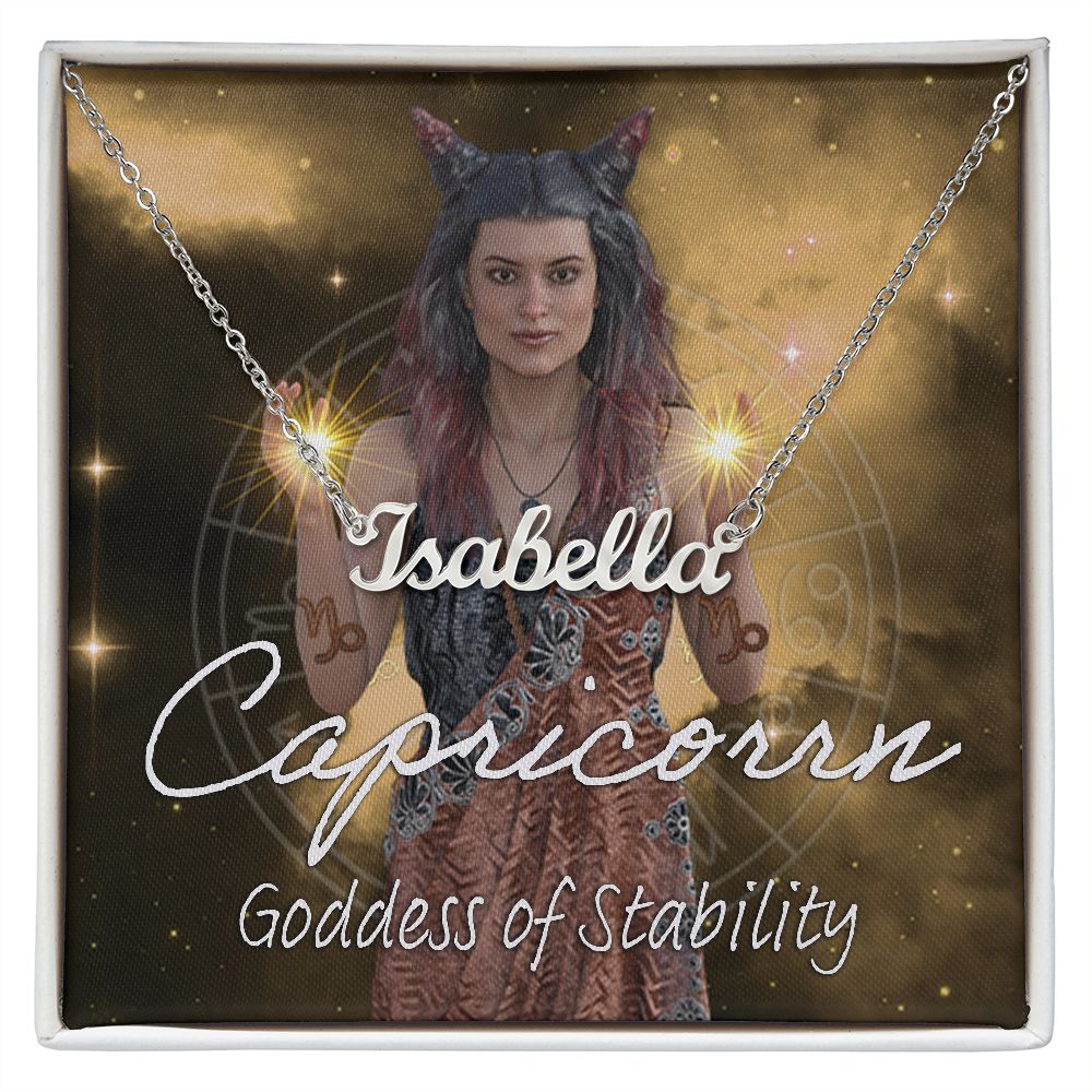 More Than Charms Capricorn- Personalized Name Necklace