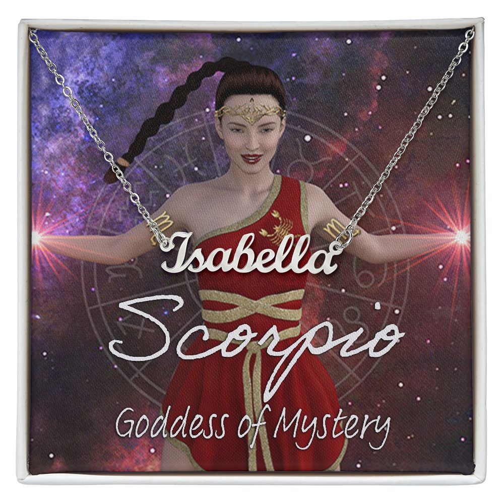 More Than Charms Scorpio- Personalized Name Necklace
