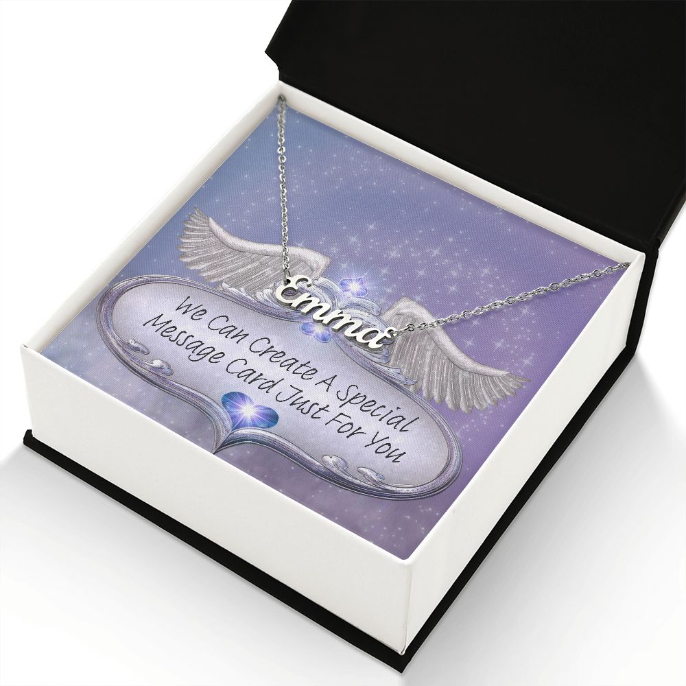 Custom Name Necklace with Message Card