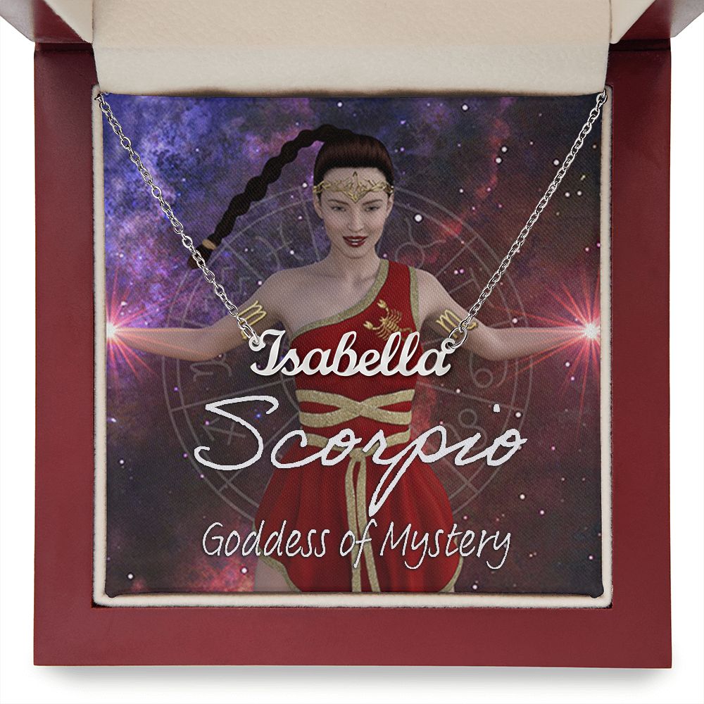 More Than Charms Scorpio- Personalized Name Necklace
