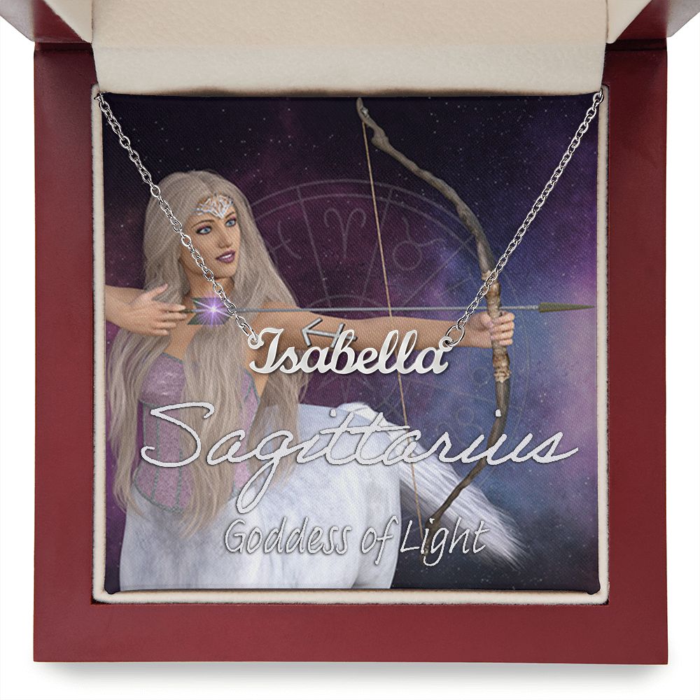 More Than Charms Sagittarius- Personalized Name Necklace
