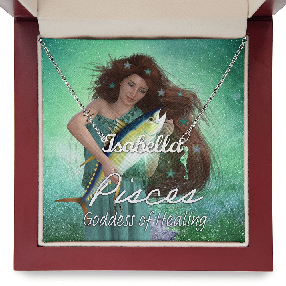 More Than Charms Pisces- Personalized Name Necklace
