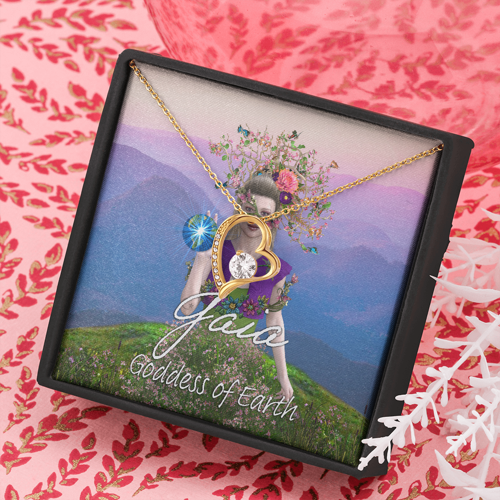 More Than Charms Goddess Gaia, Mother Earth- Forever Love Necklace