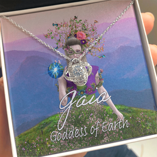 More Than Charms Goddess Gaia, Mother Earth- Love Knot Necklace