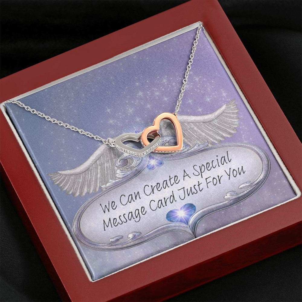 More Than Charms Interlocking Hearts with Customised Message Card (Original- Don't Delete)