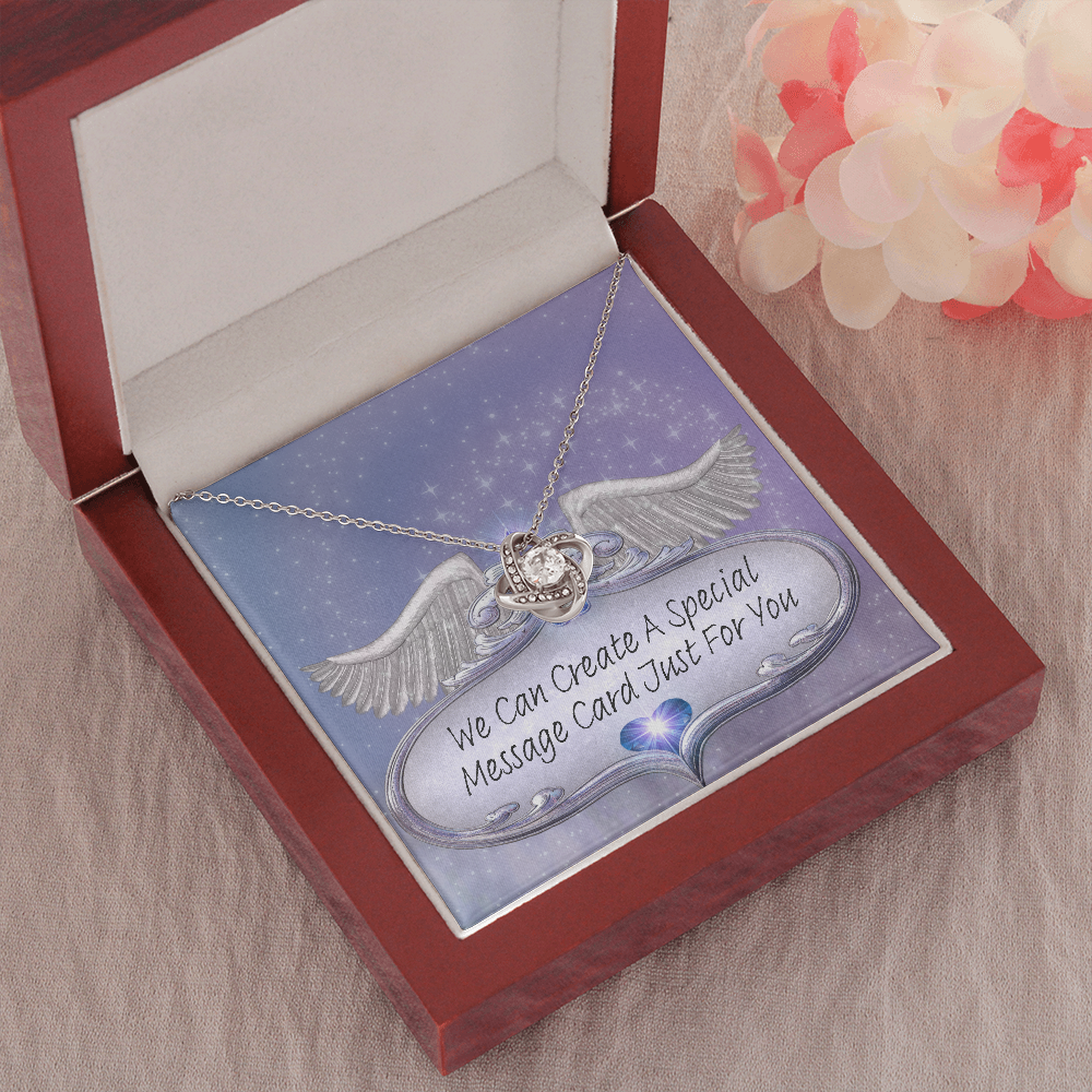 Love Knot Necklace with Customized Message Card