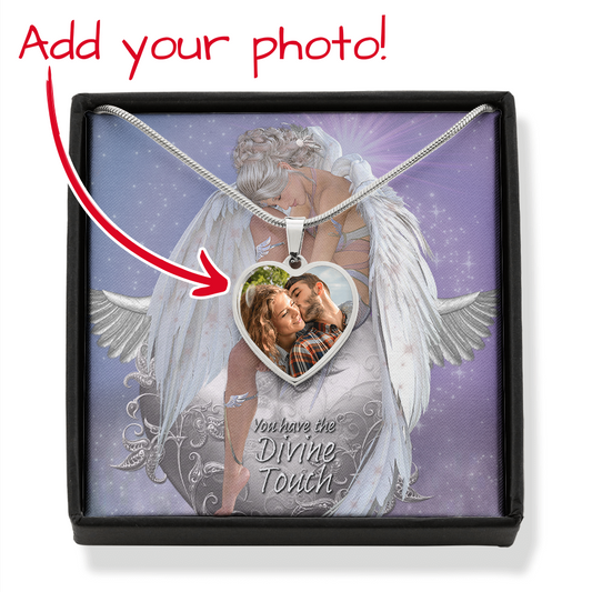 More Than Charms You have the Divine Touch Luxury Heart Pendant - Photo Upload