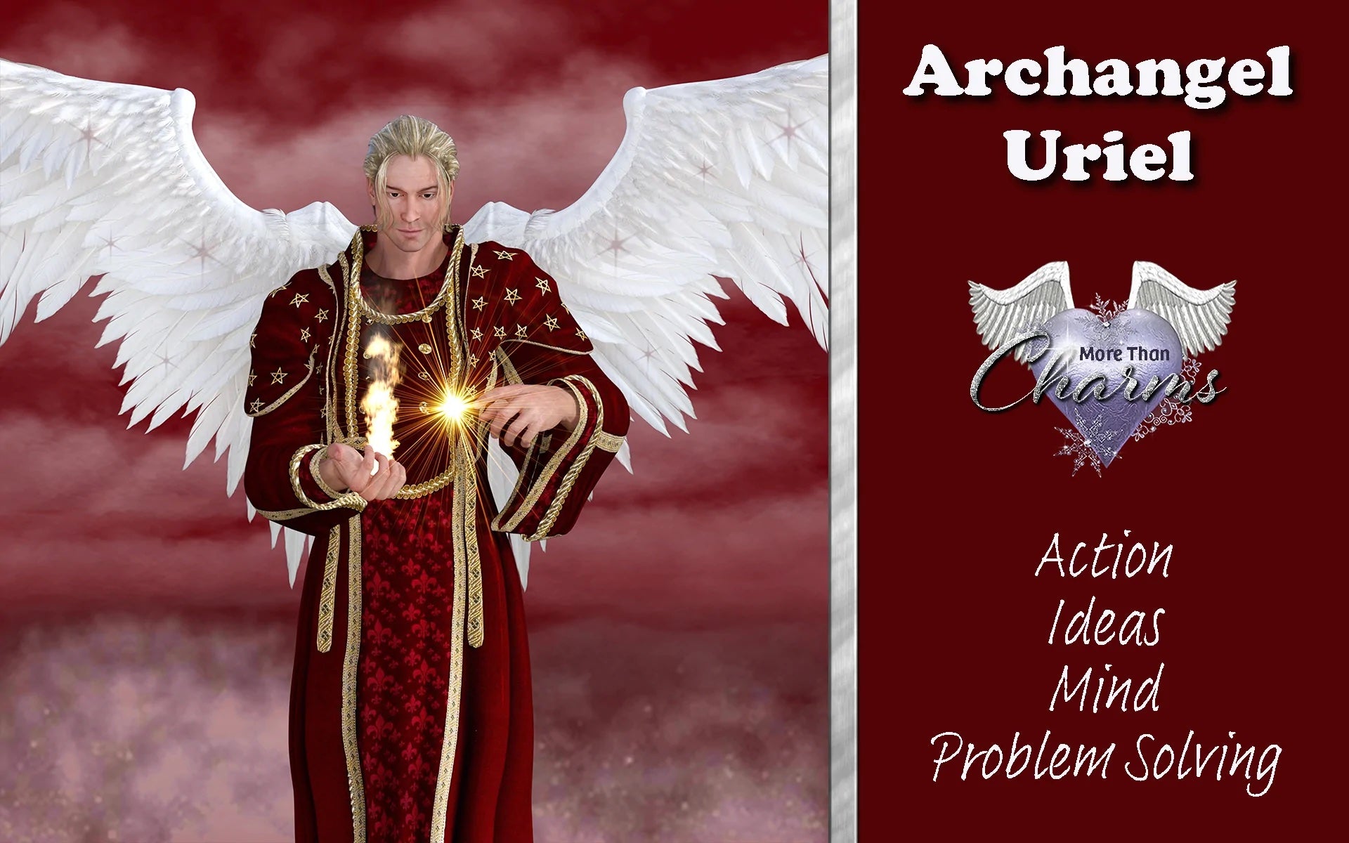 More Than Charms Archangel Uriel Wall Papers and Digital Cards